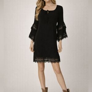 wrangler lace dress Wrangler Retro Sheer Lace Cover-Up Dress - No Lining - M - Burgundy Wine